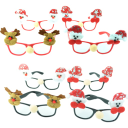 Shatchi Novelty Christmas Party Glasses 4 Pack