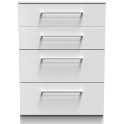 Crowndale Worcester White 4 Drawer Deep Chest Ready Assembled - thumbnail 3