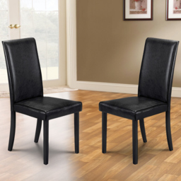 Julian Bowen Hudson Set of 2 Black Dining Chair