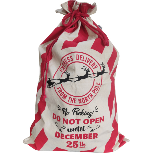 Red North Pole Christmas Present Sack 90 x 60cm - image 1