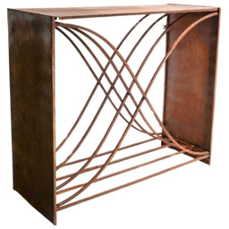 Ivyline Rust X-Shape Garden Log Storage 88 x 100cm