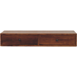 Artisan Furniture Lunar Chestnut 2 Drawer Solid Wood Wall-Mounted Console Table - thumbnail 2
