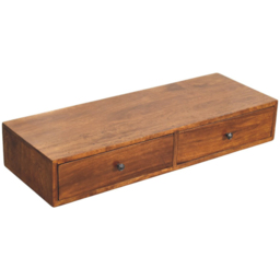 Artisan Furniture Lunar Chestnut 2 Drawer Solid Wood Wall-Mounted Console Table - thumbnail 4