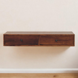 Artisan Furniture Lunar Chestnut 2 Drawer Solid Wood Wall-Mounted Console Table