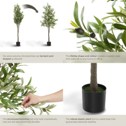 tectake Artificial Olive Plant in Pot 180cm - thumbnail 4