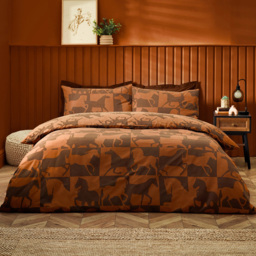 furn. Herve Reversible Tan Super King Size Duvet Set