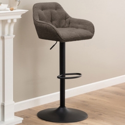 Florence Brooke Taupe Height Adjustable Swivel Bar Stool Set of 2