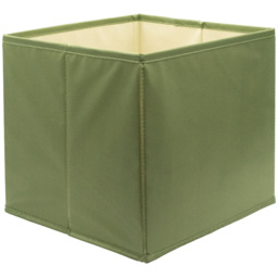 Homebase Plain Green Compact Cube Storage Insert 3 Pack - thumbnail 4