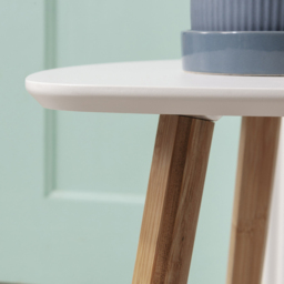 Noa and Nani Malme White and Natural Pine Occasional Large Side Table - thumbnail 4