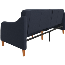 Dorel Jasper 3 Seater Navy Linen Sprung Sofa Bed - thumbnail 4
