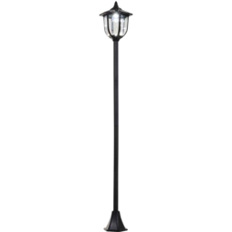 Outsunny 1.77m Black LED Solar Powered Lamp Post