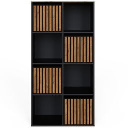 GFW Kube Black and Walnut 4 Drawer 4 Shelf Storage Unit - thumbnail 3