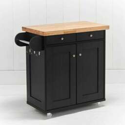 Portland Black Kitchen Island - thumbnail 2