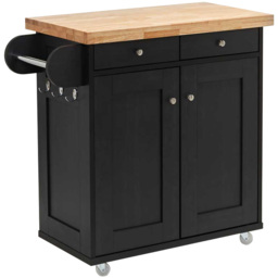 Portland Black Kitchen Island - thumbnail 1