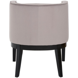 Premier Housewares Daxton Light Grey Velvet Curved Back Chair - thumbnail 3