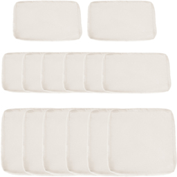 Outsunny Beige Rattan Sofa Seat Cushion Cover 14 Pack