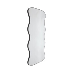 Black Wavy Metal Mirror 120 x 59cm - thumbnail 3