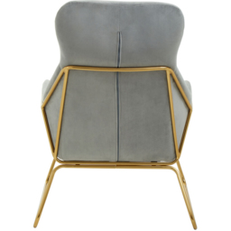 Premier Housewares Stockholm Grey Velvet Armchair - thumbnail 4