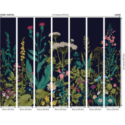 Origin Murals Botanical Fleur Blue and Green Wall Mural - thumbnail 4