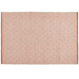 Hug Rug Rust Diamond Woven Rug 80 x 150cm - thumbnail 1
