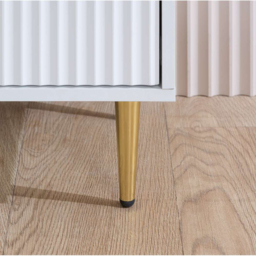 Birlea Zara 6 Drawer White Fluted Chest of Drawers - thumbnail 3