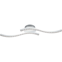 Cosylyte Kenworth Chrome 2 Light Wavy Beaded Ceiling Light