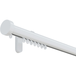 New Edge Blinds 260cm White Styleline Gliding Curtain Pole Set with Stud End