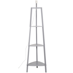 ValueLights Hiru Grey 3 Shelf Floor Lamp Base