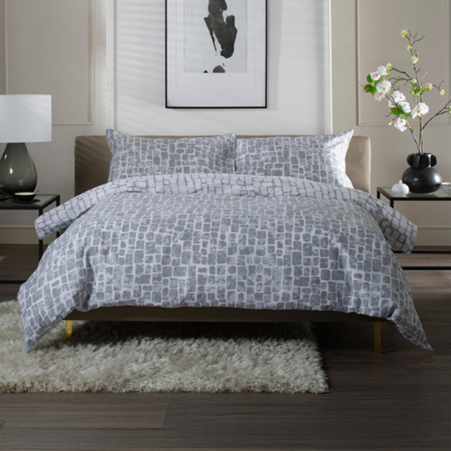 The Lyndon Company Tulle Grey King Size Reversible Duvet Set - image 1