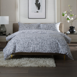 The Lyndon Company Tulle Grey King Size Reversible Duvet Set