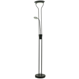 ValueLights Beata 2 Way Matte Black Dimmable LED Floor Lamp