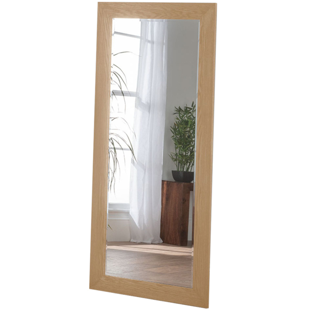 Yearn Bevelled Oak Effect Framed Full Length Mirror 169 x 78cm - image 1