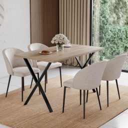 Vida Designs 4 Seater Oak Dining Table - thumbnail 3