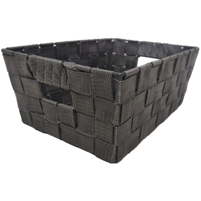 Charcoal Woven Storage Basket
