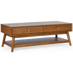 Julian Bowen Lowry 2 Drawer Cherry Ash Coffee Table - thumbnail 2
