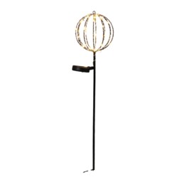 Pack of 2 Solar Sparkle Ball Stake Lights Black - thumbnail 4