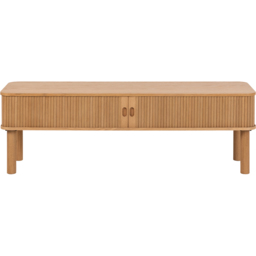Florence Langley 2 Shelf Oak TV Unit with Sliding Door - thumbnail 3