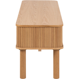 Florence Langley 2 Shelf Oak TV Unit with Sliding Door - thumbnail 4