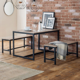 Julian Bowen Tribeca 4 Seater Dining Set Oak