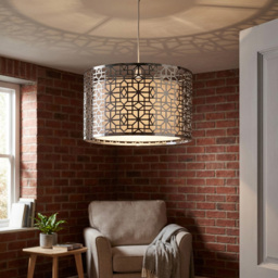 Cut Out Geometric Silver Light Shade 30cm - thumbnail 4