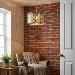 Cut Out Geometric Silver Light Shade 30cm - thumbnail 3