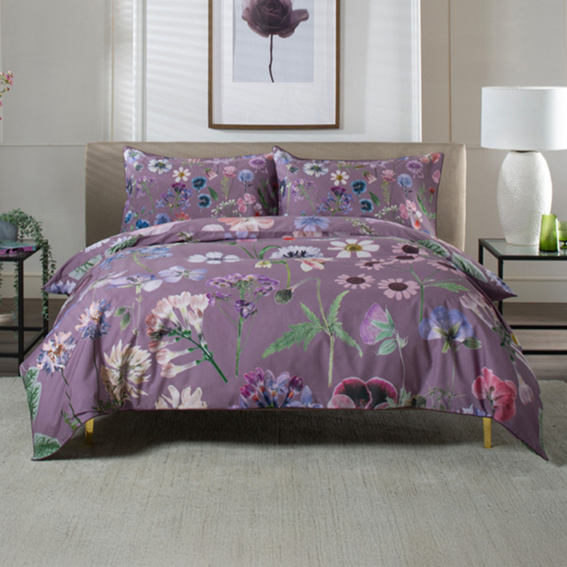 The Lyndon Company Botanical Flower Lilac Double Duvet Set - image 1