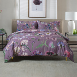 The Lyndon Company Botanical Flower Lilac Double Duvet Set - thumbnail 1