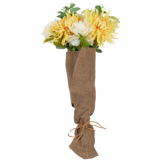 Yellow Fuji and Peony Artificial Flower Bouquet - image 1