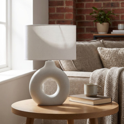 Rene Circle Ceramic Table Lamp - thumbnail 4