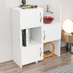 Decorotika Anna 3 Door White Multipurpose Cabinet