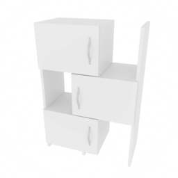 Decorotika Anna 3 Door White Multipurpose Cabinet - thumbnail 2