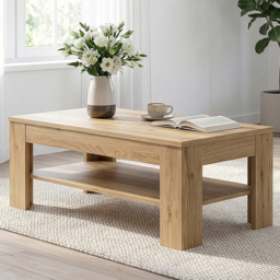 Florence Grafton Single Shelf Oak Coffee Table