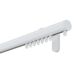New Edge Blinds 310cm White Styleline Gliding Curtain Pole Set with End Cap