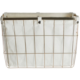 Premier Housewares Large Gold Iron Wire Storage Basket
